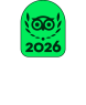 Tripadvisor TC Badge + Travelers’ Choice Center Aligned White - L